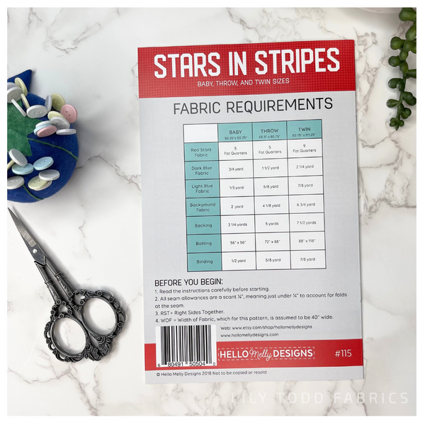 Stars in Stripes - Hello Melly Designs - Quilt Pattern