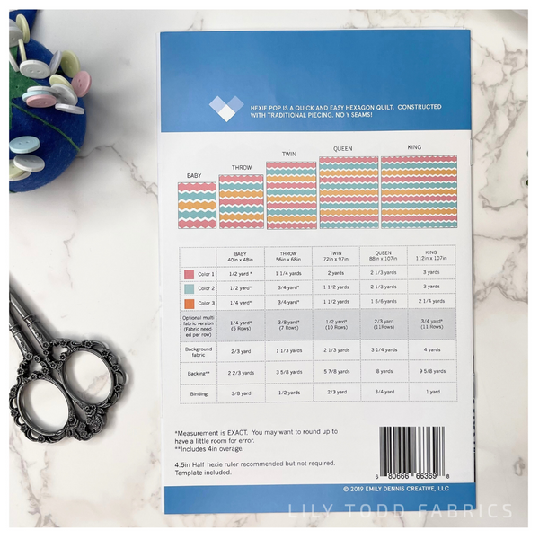 Hexie Pop - Quilty Love - Quilt Pattern