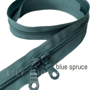 30 inch ABQ double pull zipper in Blue Spruce.