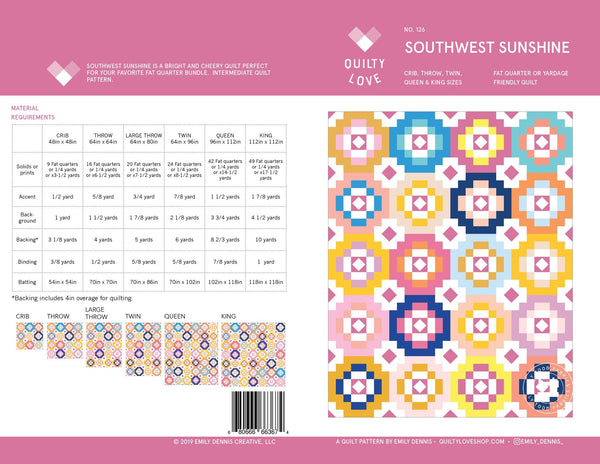 Southwest Sunshine - Quilty Love - Quilt Pattern