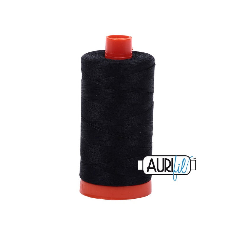 Aurifil 50wt Cotton Thread - Black