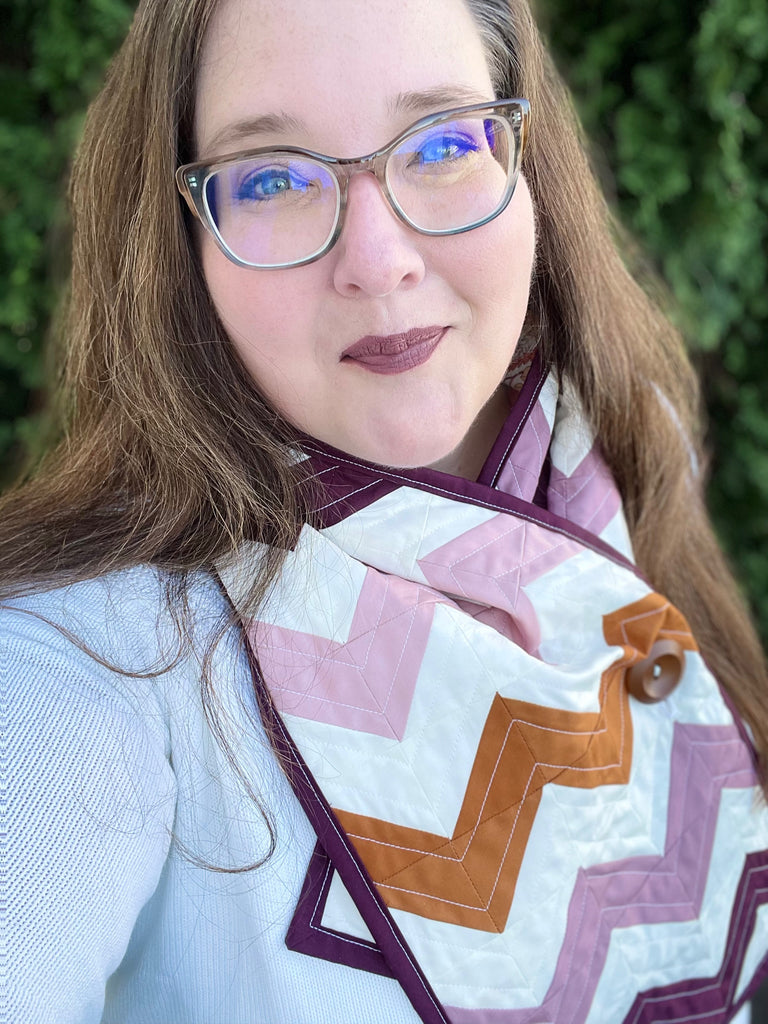 The Shelva Scarf - A Quilted Button Scarf