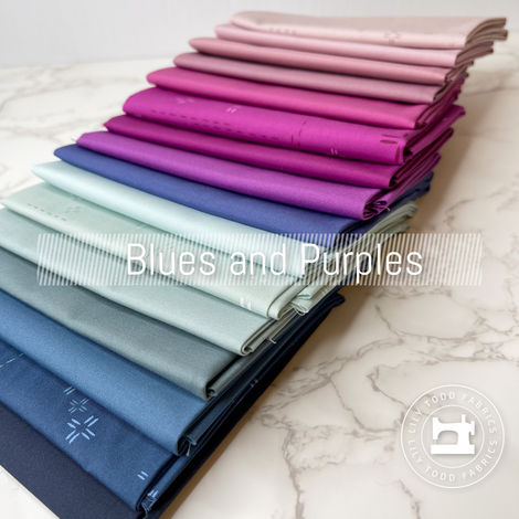 Blue and Purple Fabrics