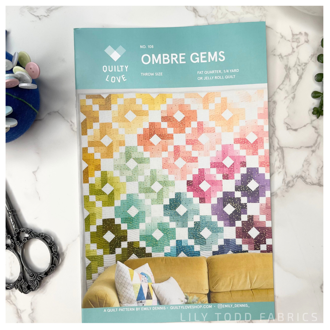 Ombre Gems - Quilty Love - Quilt Pattern