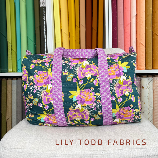 Patchwork Duffle Kit - Green Floral & Purple