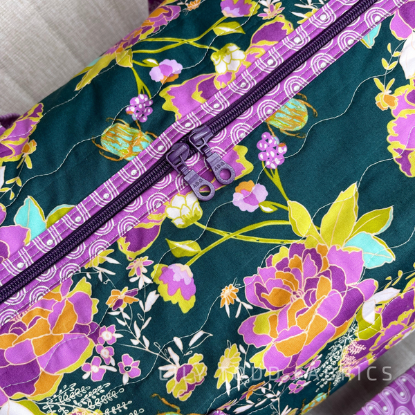Patchwork Duffle Kit - Green Floral & Purple