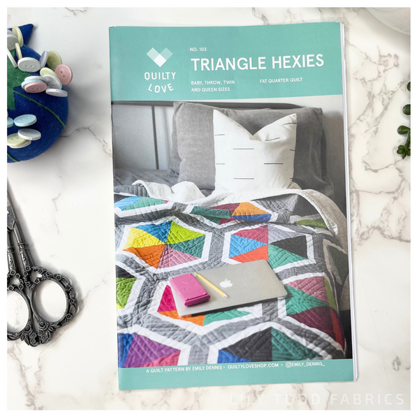 Triangle Hexies - Quilty Love - Quilt Pattern
