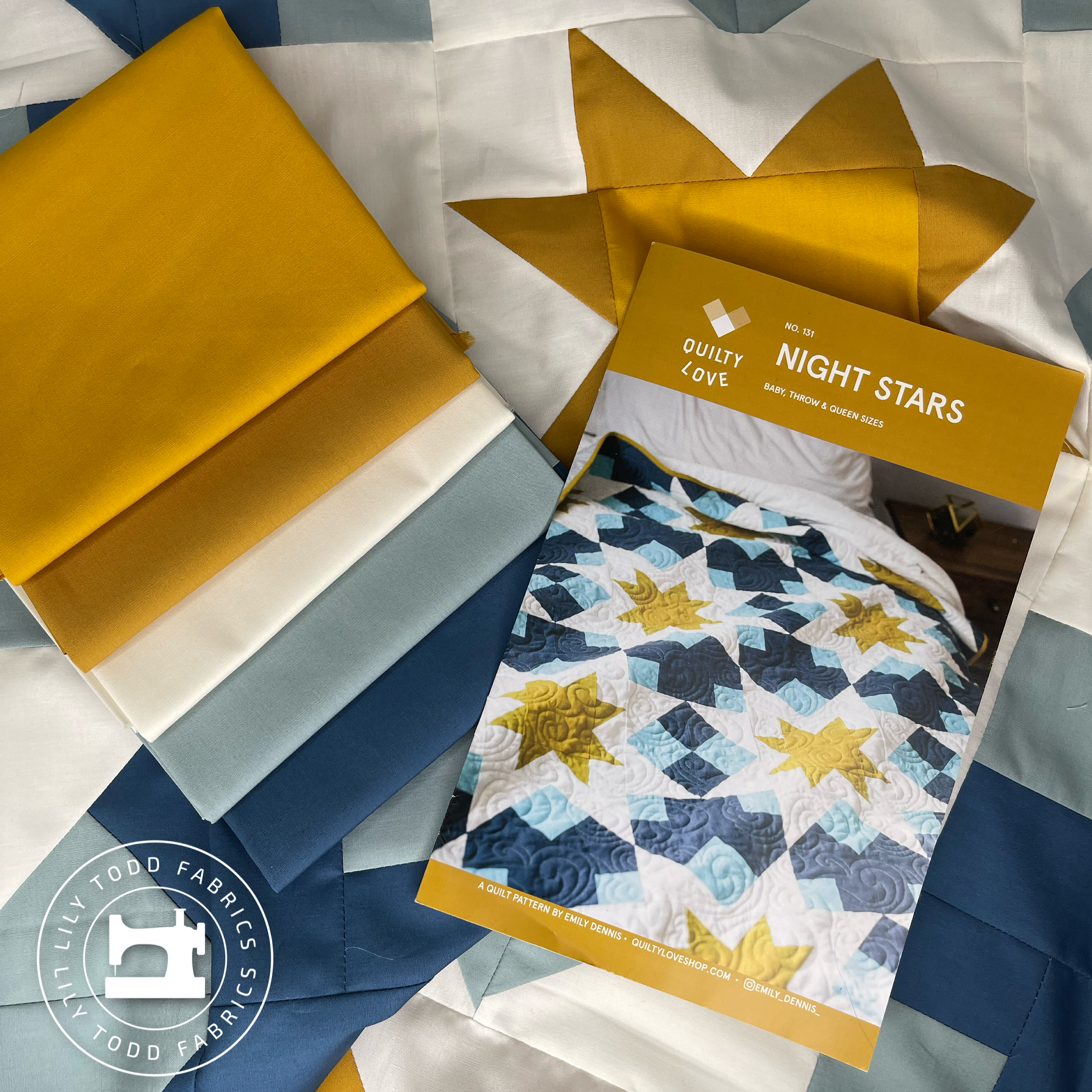 Night Stars Quilt Kit - Quilty Love - Throw
