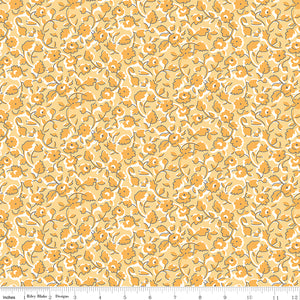 busy repeating yellow floral print